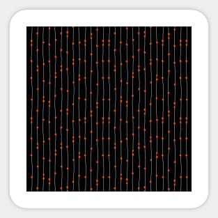 Red Dots and White Stripes Sticker